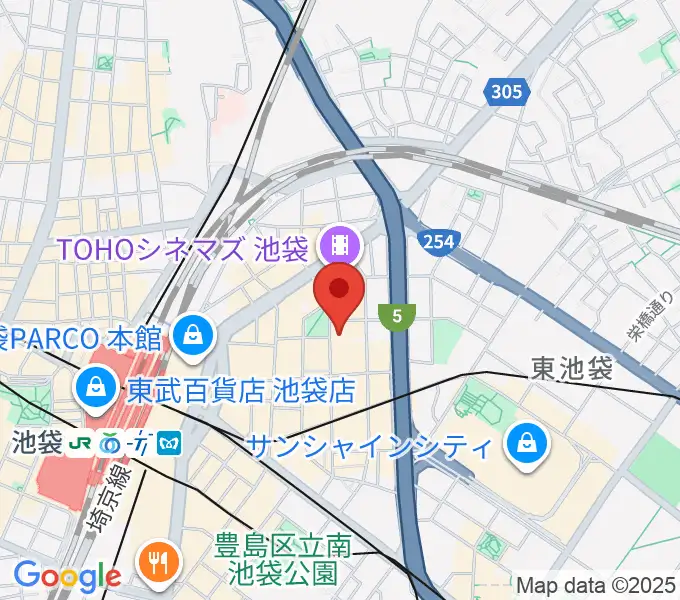 アニメイトシアターの地図