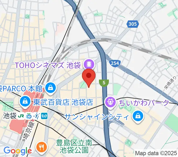 アニメイトシアターの地図