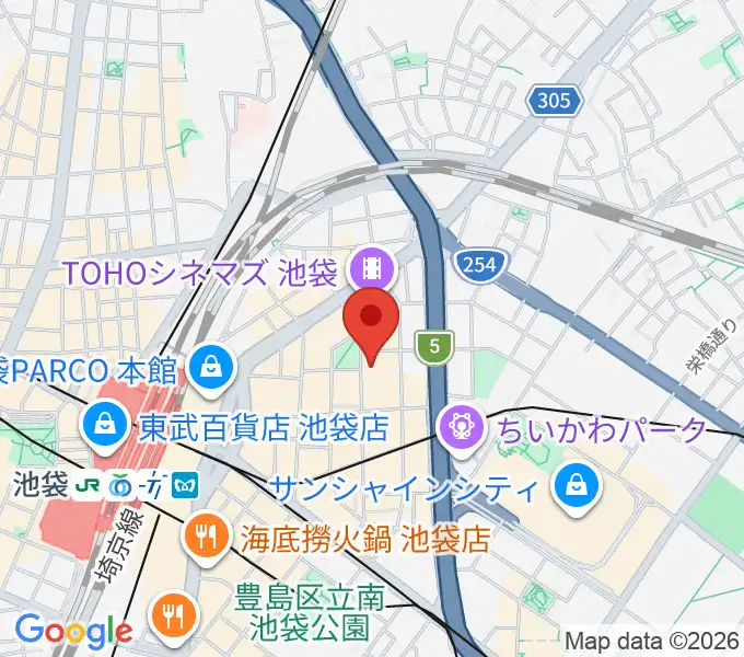 アニメイトシアターの地図