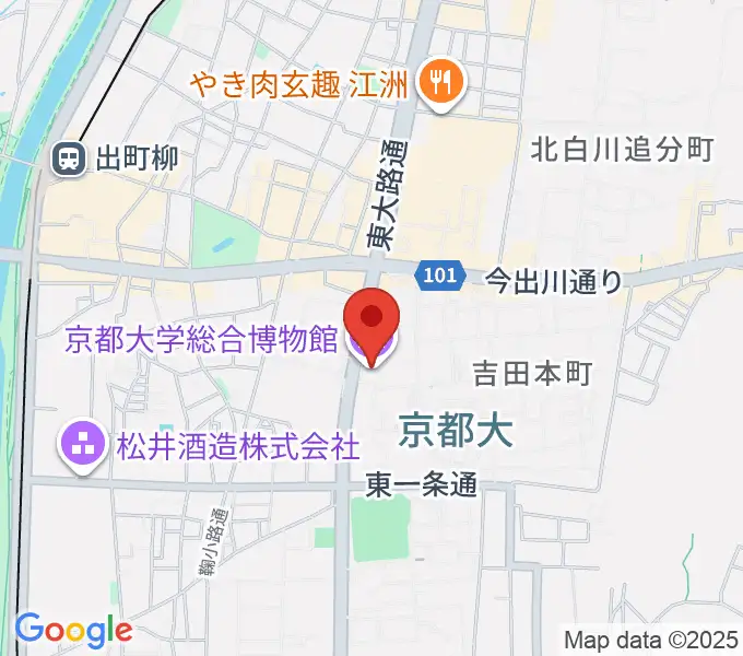 京都大学総合博物館の地図