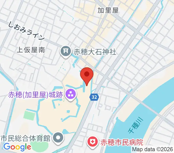 塩と義士の館赤穂化成ミュージアムの地図