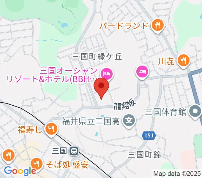 坂井市龍翔博物館の地図