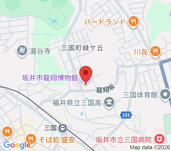 坂井市龍翔博物館の地図