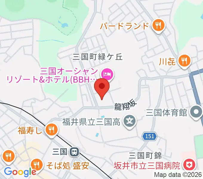 坂井市龍翔博物館の地図