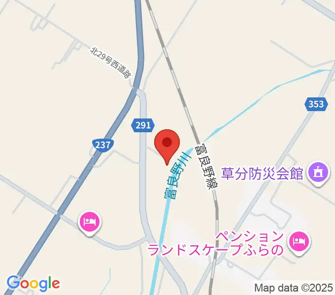 上富良野町開拓記念館の地図