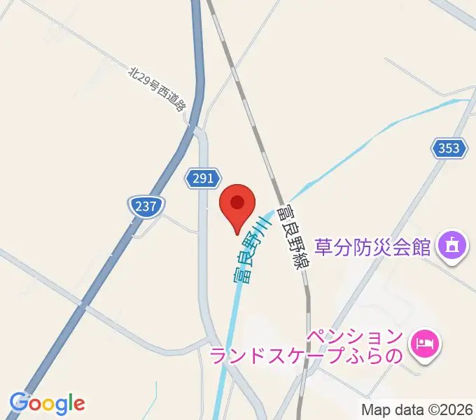 上富良野町開拓記念館の地図