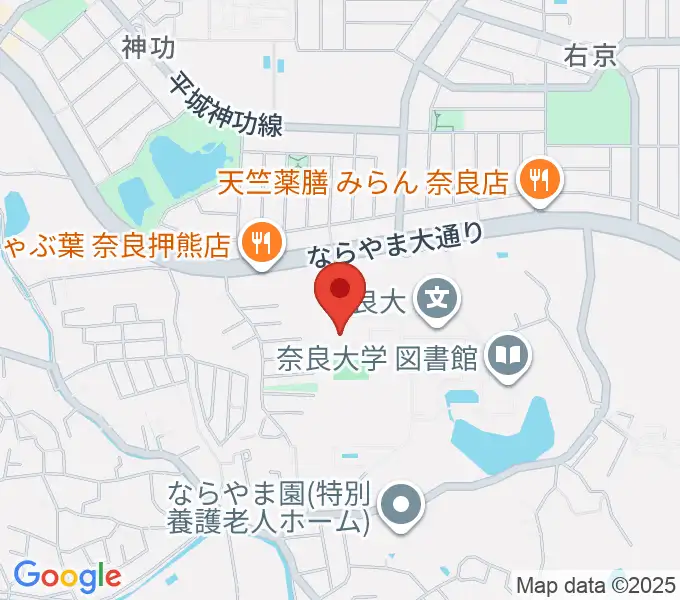 奈良大学博物館の地図