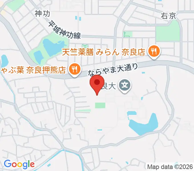奈良大学博物館の地図