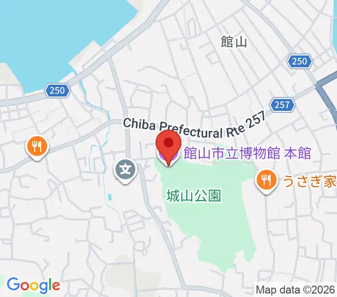 館山市立博物館本館の地図