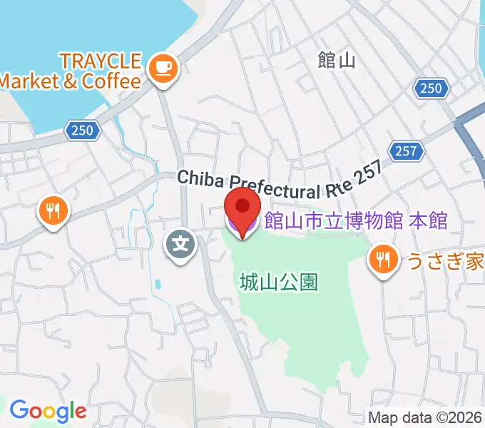 館山市立博物館本館の地図