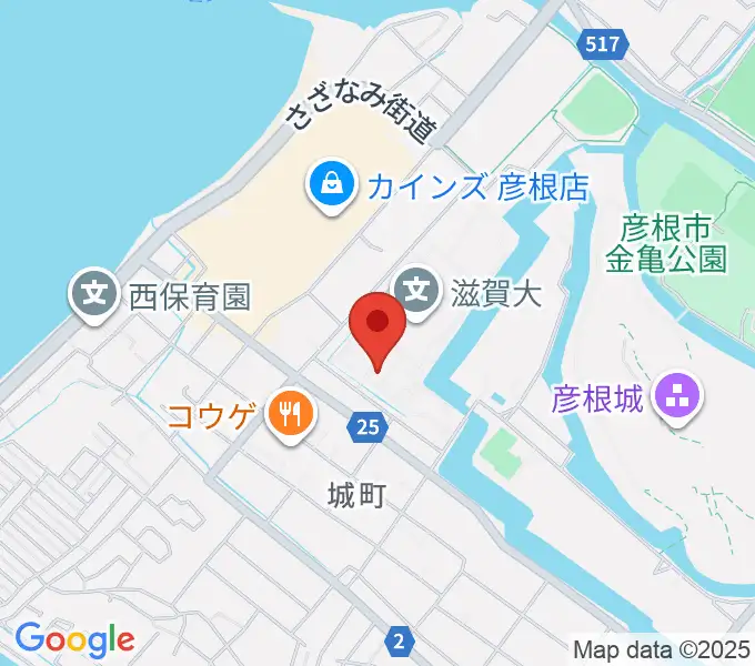 滋賀大学経済学部附属史料館の地図