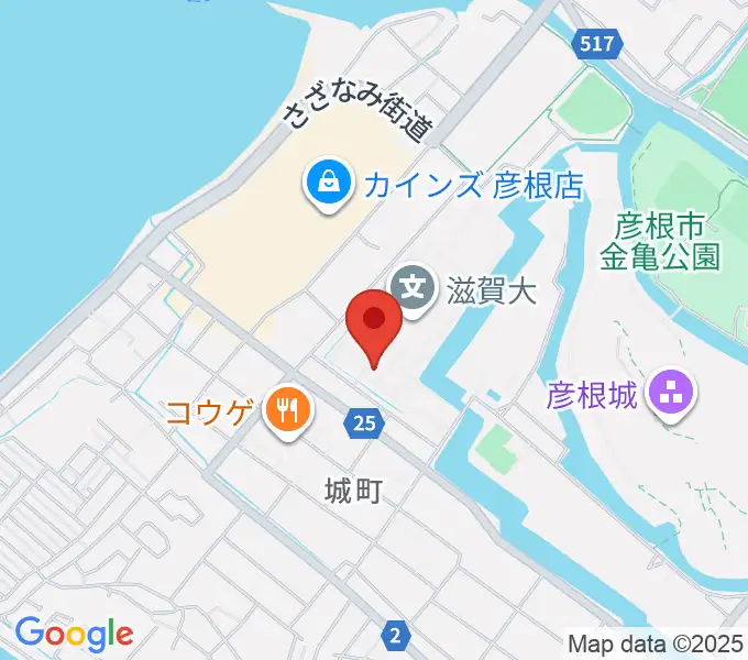 滋賀大学経済学部附属史料館の地図