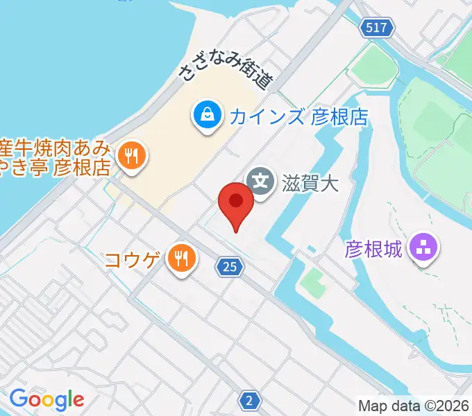 滋賀大学経済学部附属史料館の地図