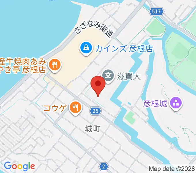 滋賀大学経済学部附属史料館の地図