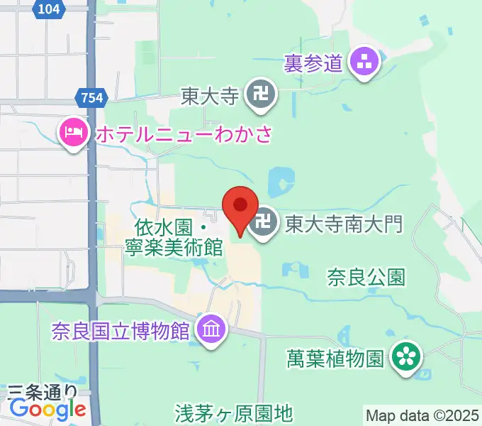 東大寺総合文化センターの地図