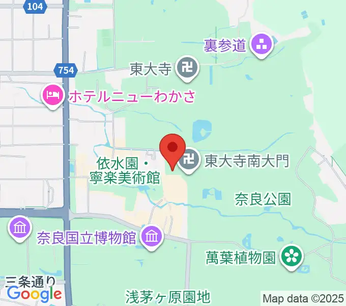 東大寺総合文化センターの地図