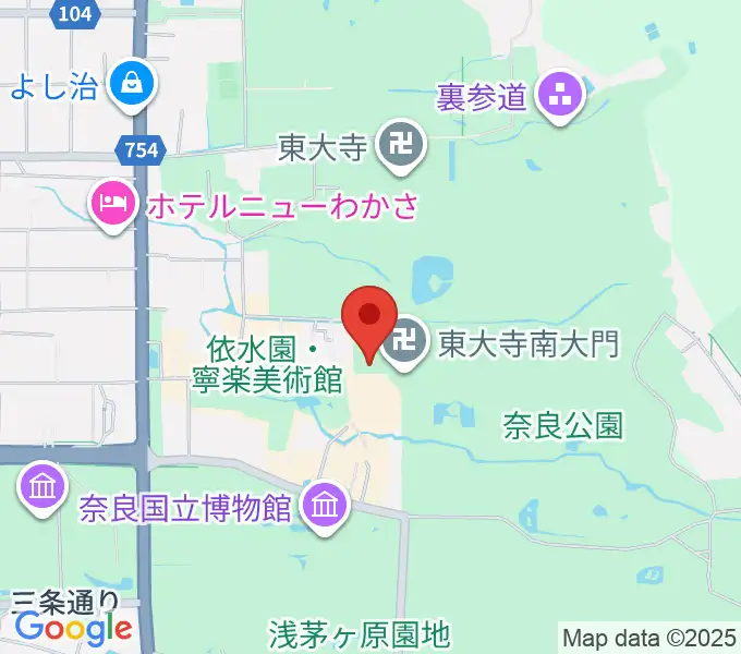 東大寺総合文化センターの地図