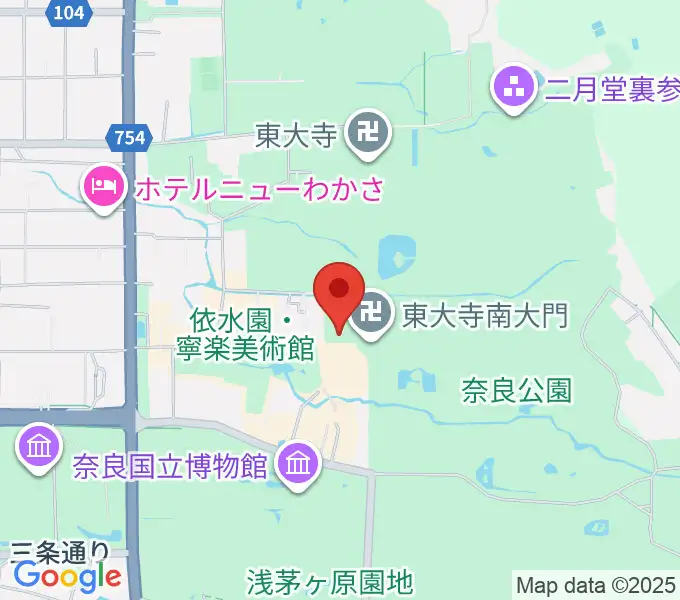 東大寺総合文化センターの地図