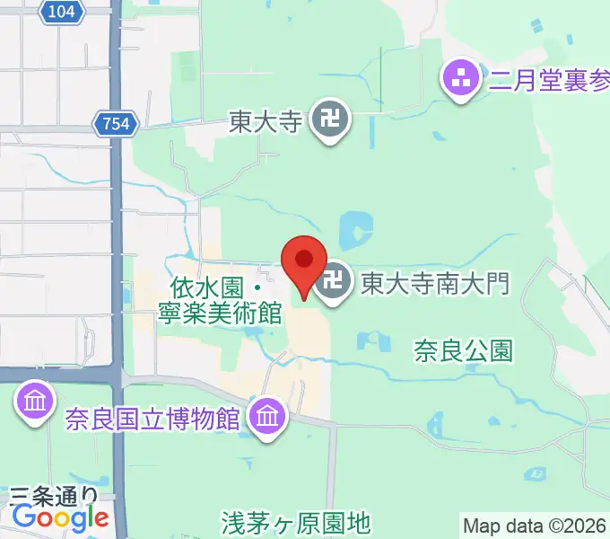 東大寺総合文化センターの地図