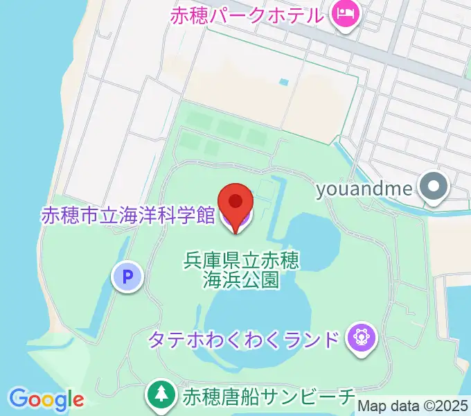 赤穂の天塩海洋科学館・塩の国の地図