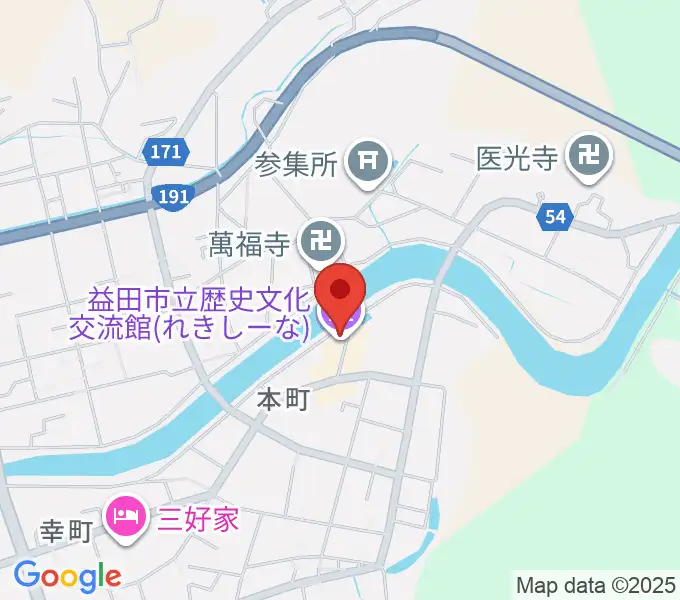 益田市立歴史文化交流館れきしーなの地図