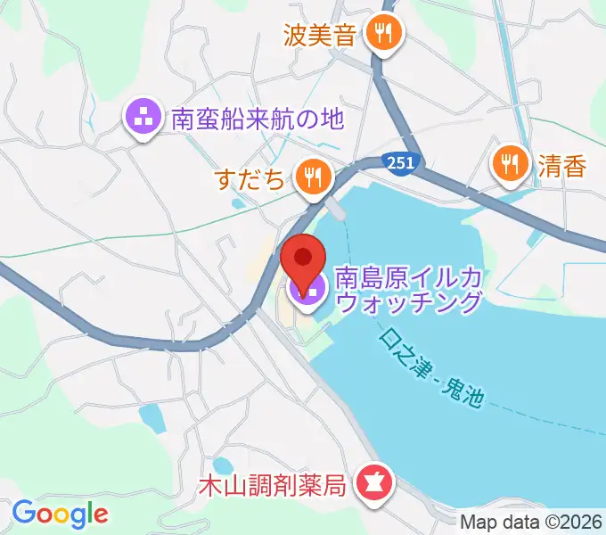 南島原市口之津歴史民俗資料館の地図