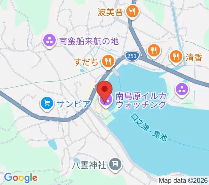 南島原市口之津歴史民俗資料館の地図