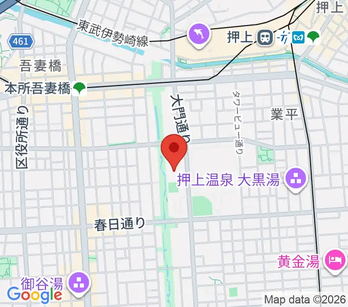 たばこと塩の博物館の地図