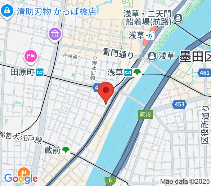 世界のカバン博物館の地図
