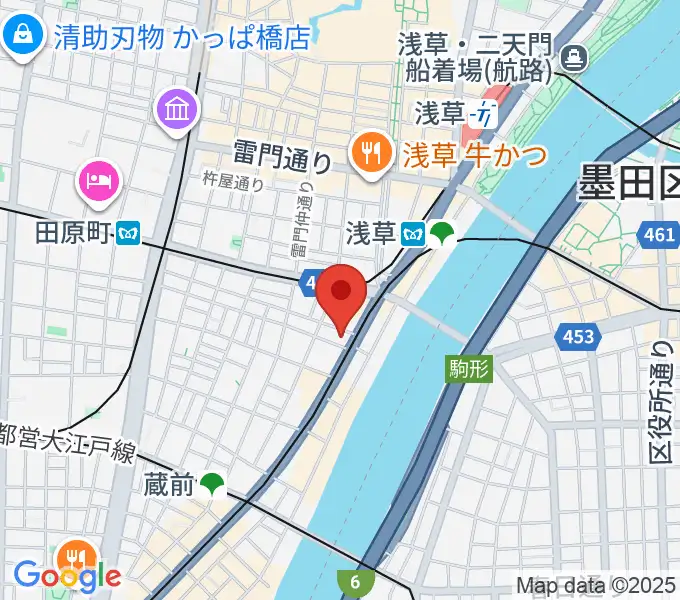 世界のカバン博物館の地図