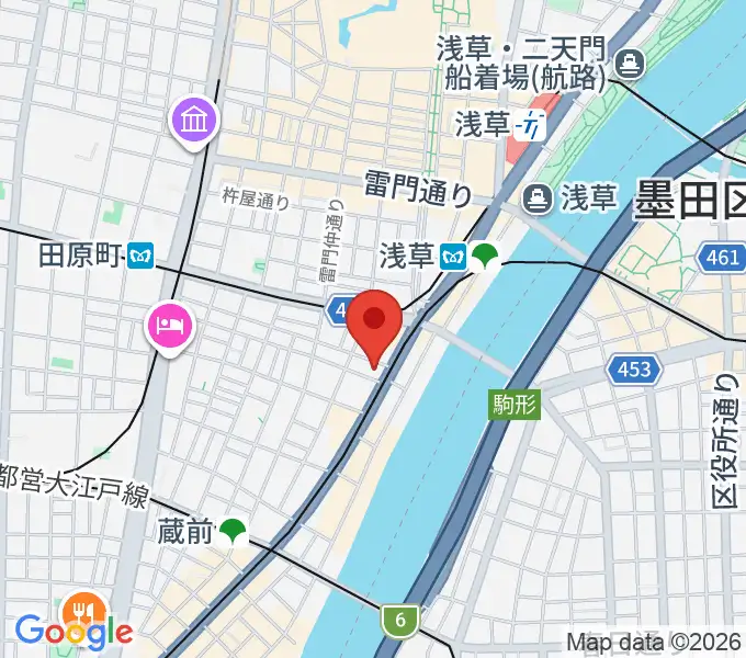 世界のカバン博物館の地図