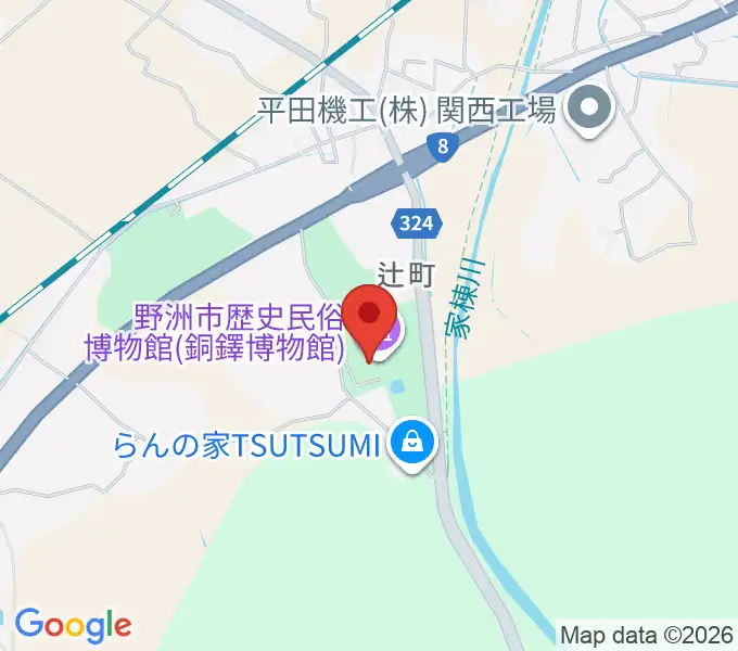 野洲市歴史民俗博物館の地図