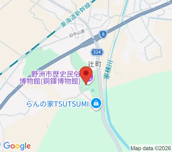 野洲市歴史民俗博物館の地図