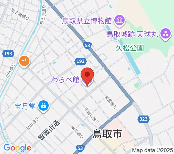 わらべ館の地図
