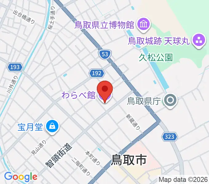 わらべ館の地図