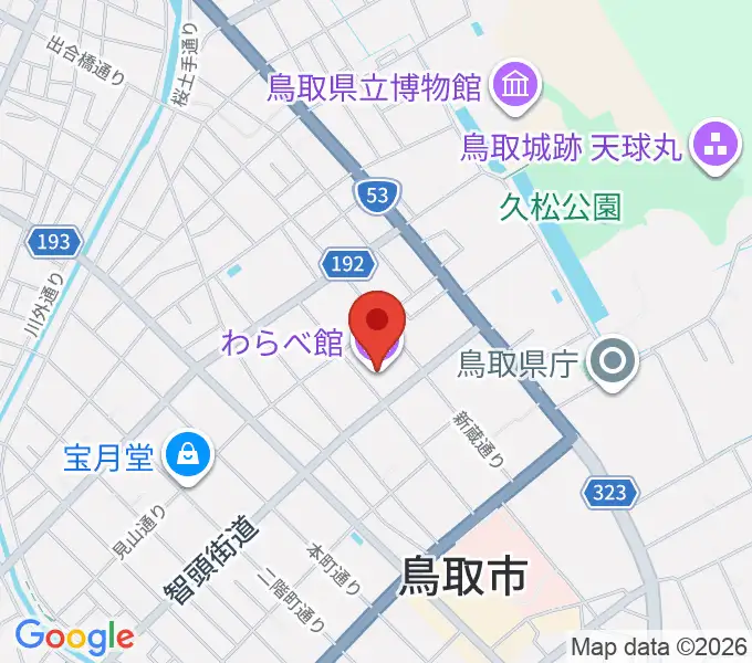わらべ館の地図