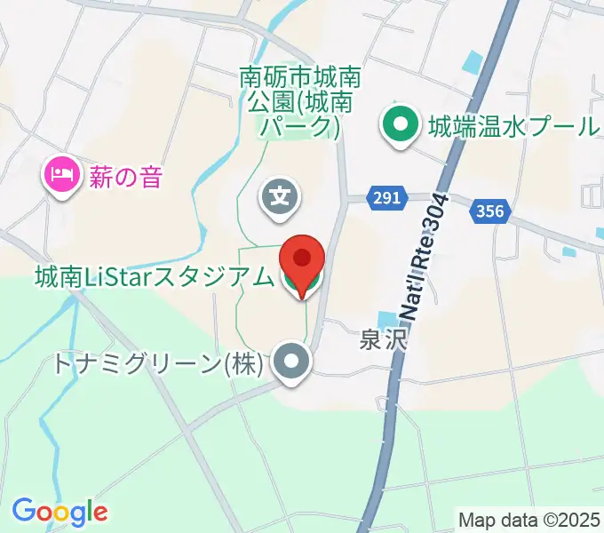 城南Li Starスタジアムの地図