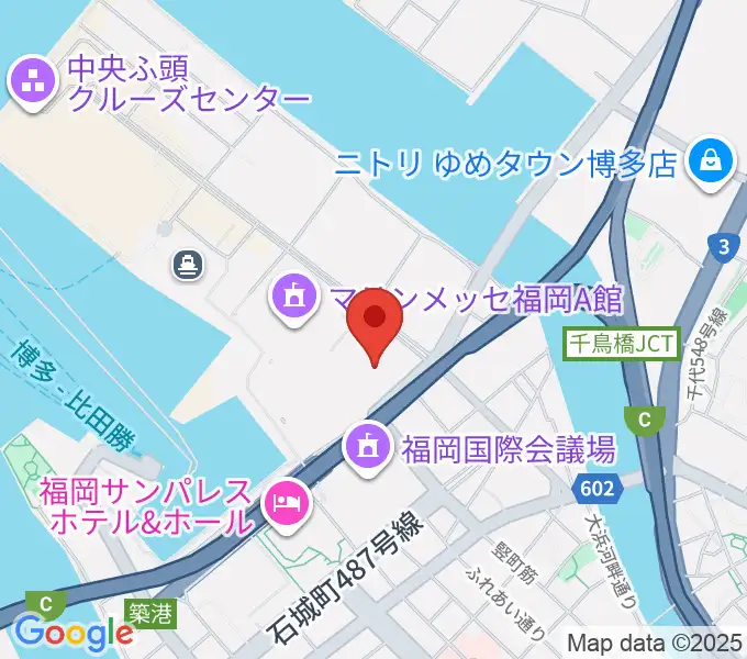 マリンメッセ福岡B館の地図