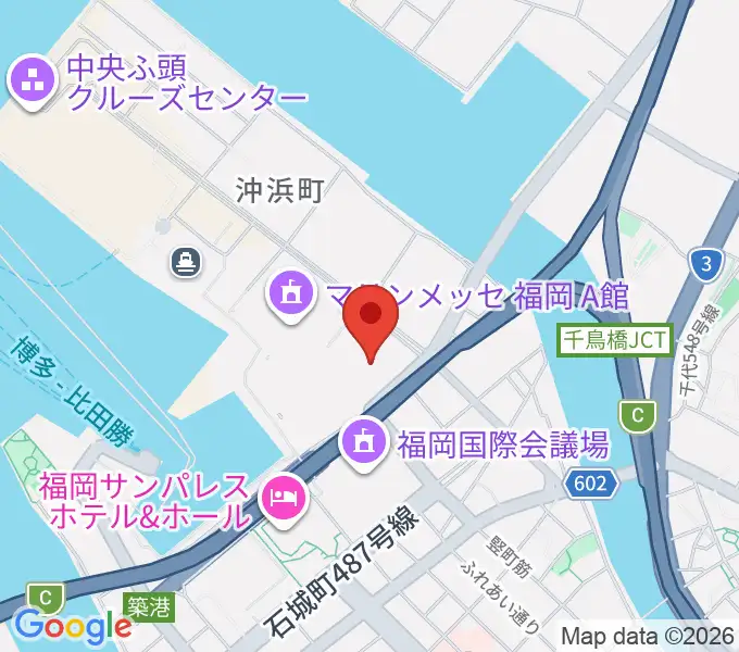 マリンメッセ福岡B館の地図