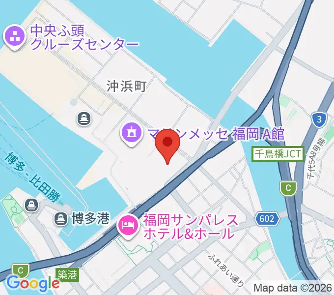 マリンメッセ福岡B館の地図