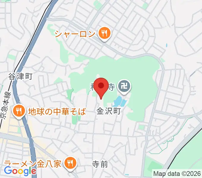 神奈川県立金沢文庫の地図