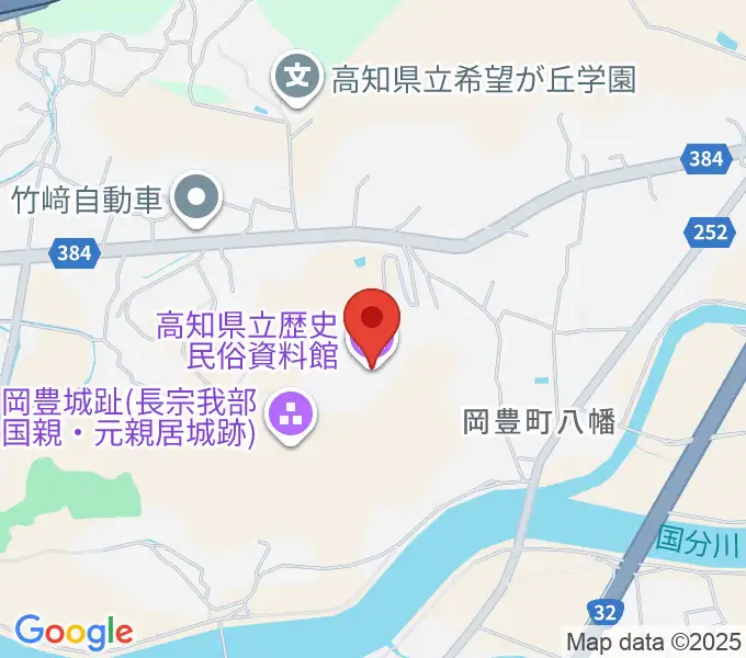 高知県立歴史民俗資料館の地図