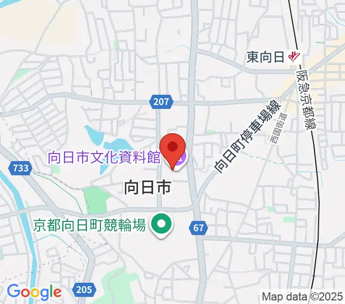 向日市文化資料館の地図