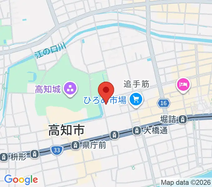 高知県立高知城歴史博物館の地図