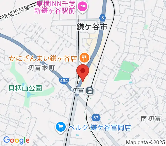 鎌ヶ谷市郷土資料館の地図