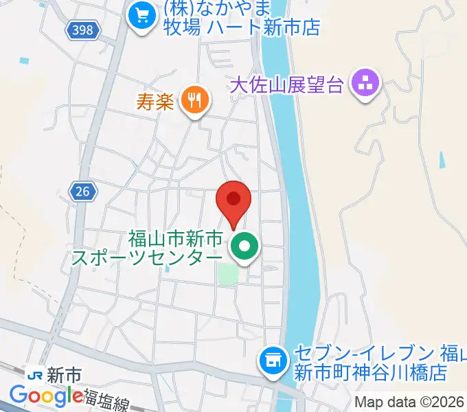 福山市しんいち歴史民俗博物館の地図
