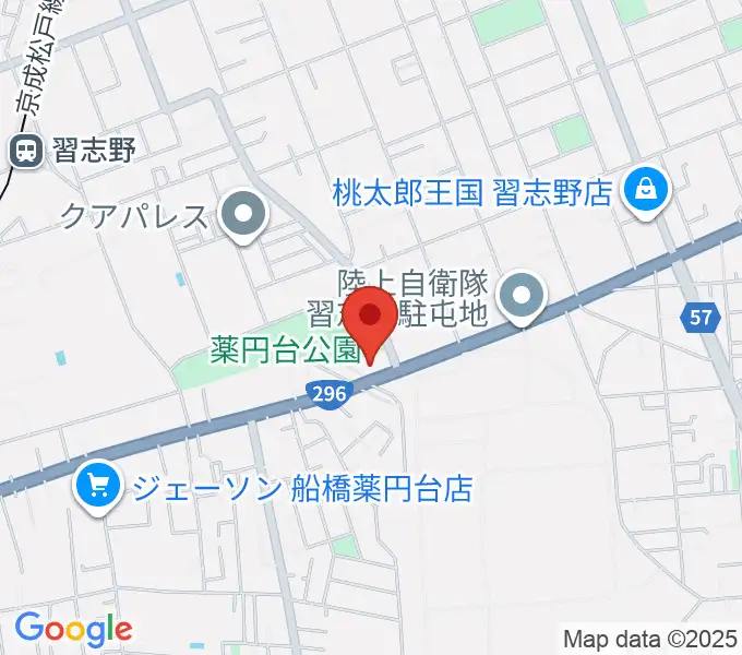 船橋市郷土資料館の地図