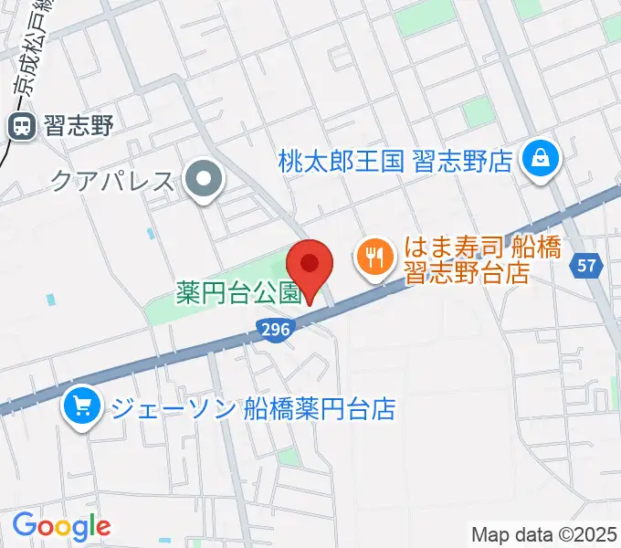 船橋市郷土資料館の地図