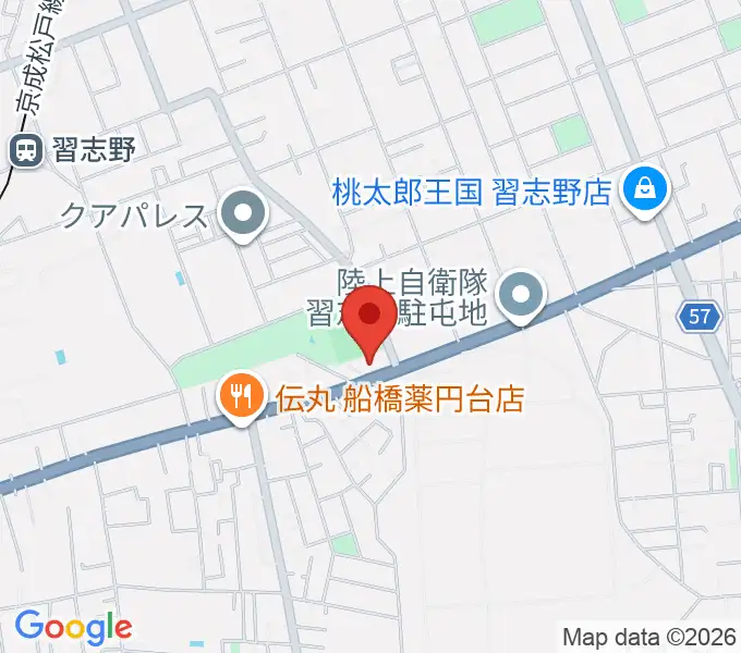 船橋市郷土資料館の地図