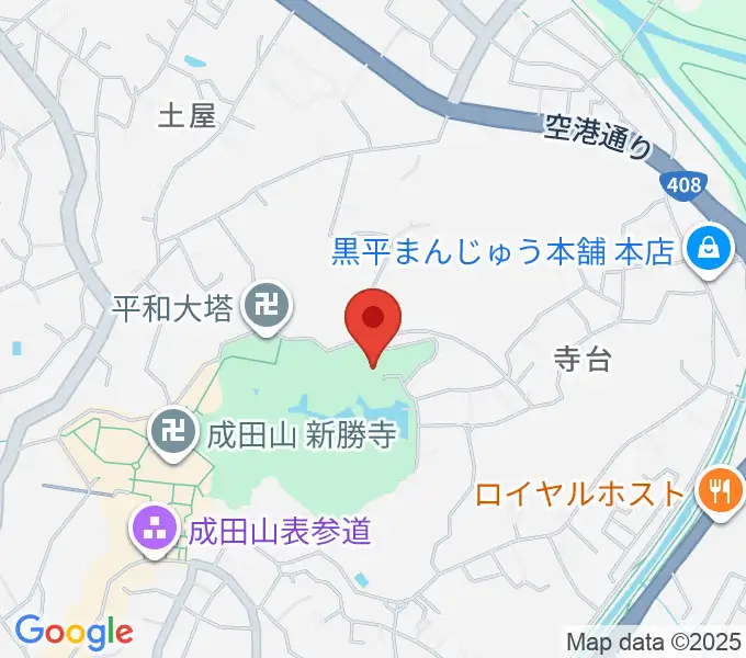 成田山書道美術館の地図